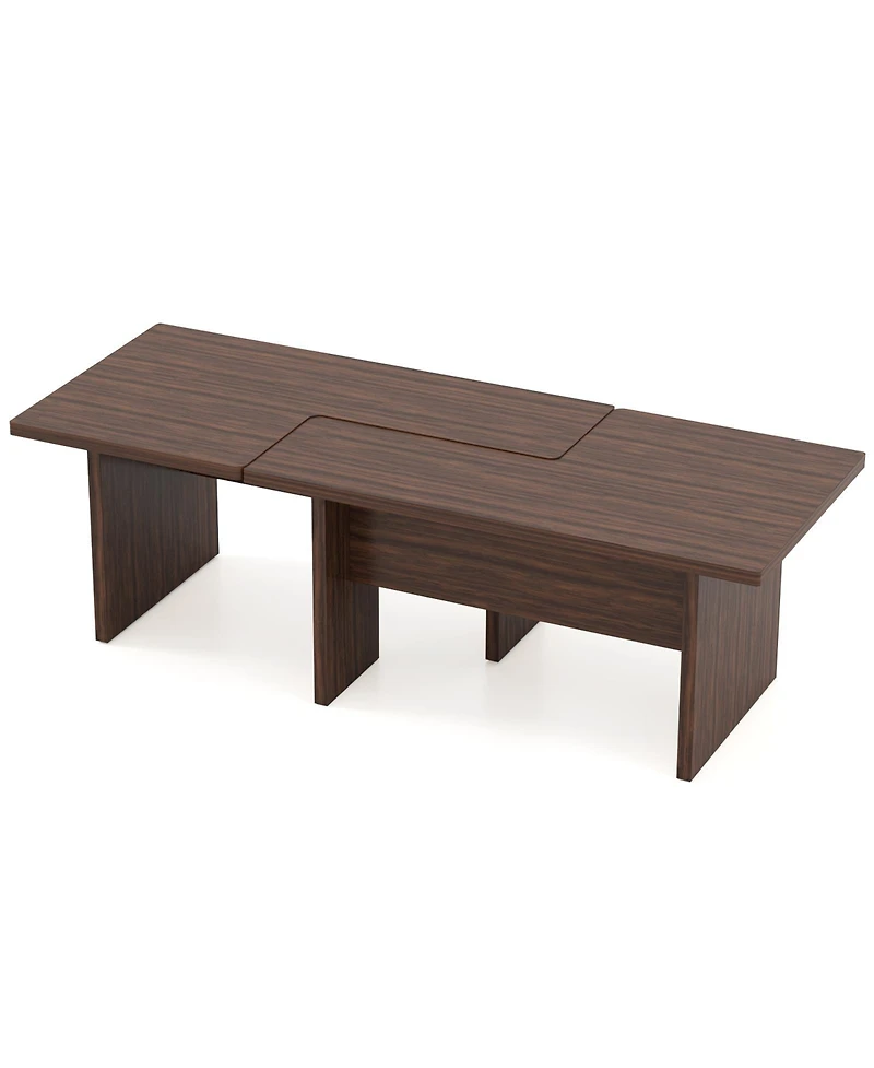 Sugift Modular L Shaped Coffee Table Set of Two for Small Spaces