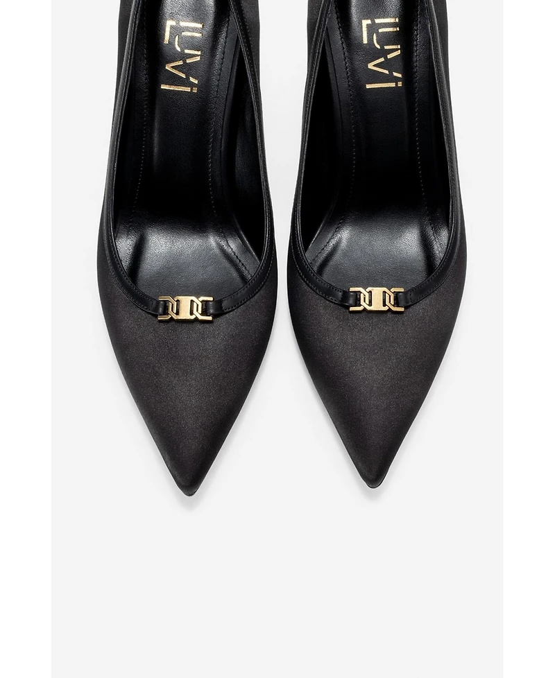 Prologue Shoes Womens Milos Buckle Pointed Toe Pump