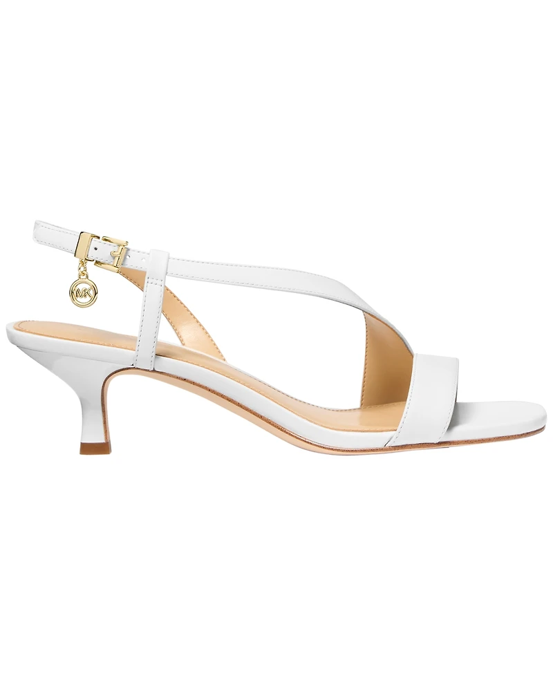 Michael Kors Women's Square Toe Jaida Kitten Sandals