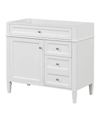 Sillysis 36 Inch Modern Bathroom Vanity without Top Sink, Soft Close Drawers and Adjustable Shelf for Small Spaces