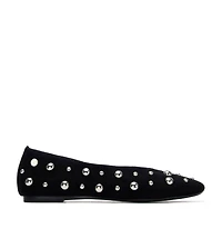 Xti Women's Suede Studded Ballet Flats