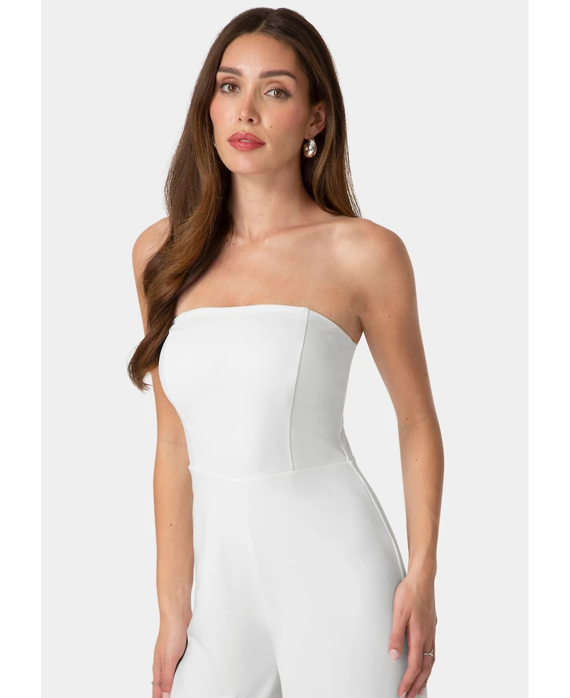 Bebe Women's Strapless A-Line Jumpsuit