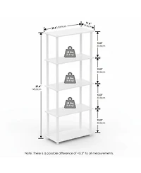 Yigii 3-Tier Bookshelf Compact Display Rack Modern Minimalist Wood Storage for Living Room Bedroom Home Office