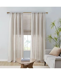 Laoties Linen Blend Total Blackout Flat Fold Cordless Roman Shade