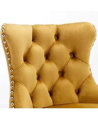 Rainsken Velvet Swivel Bar Stools Set of 2