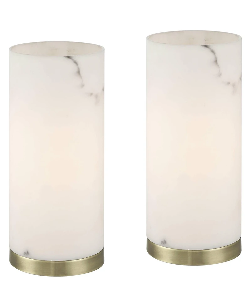 360 Lighting Renier High Faux Alabaster Accent Table Lamp Set of 2