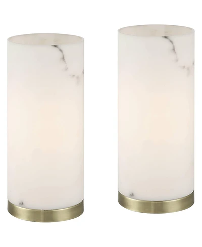 360 Lighting Renier High Faux Alabaster Accent Table Lamp Set of 2