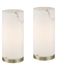 360 Lighting Renier High Faux Alabaster Accent Table Lamp Set of 2