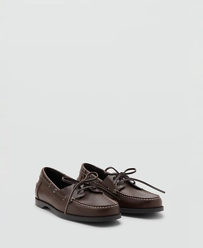 Mango Men's Leather Nautical Shoes