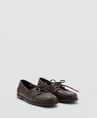 Mango Men's Leather Nautical Shoes