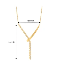 Diamond Vertical Line 18" Lariat Necklace (1/5 ct. t.w.) in 14k Gold