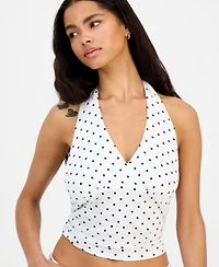 Just Polly Juniors' Cropped Halter Top