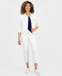 Style & Co Petite Short-Sleeve Mirror-Trim Knit Top, Macy's Exclusive