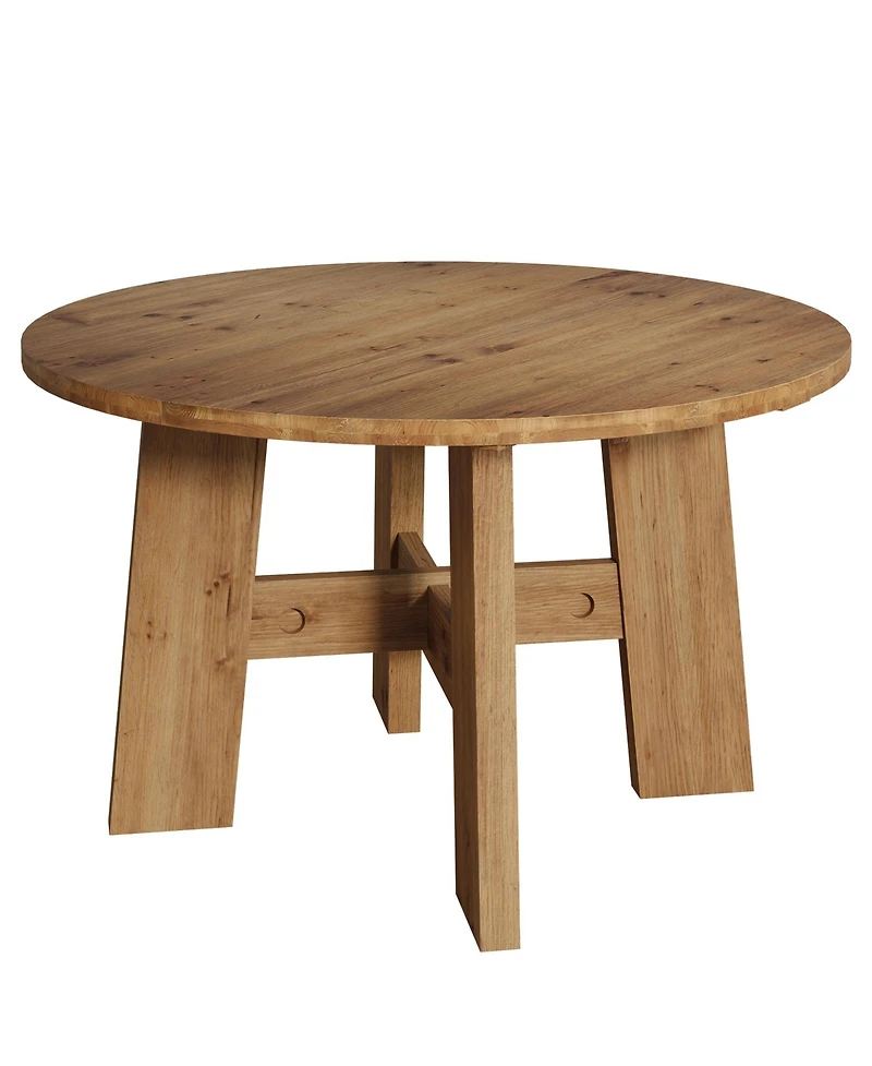 Tribesigns Solid Wood Dining Table Round Kitchen Table