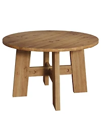 Tribesigns Solid Wood Dining Table Round Kitchen Table