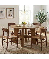 Tribesigns Solid Wood Dining Table Round Kitchen Table