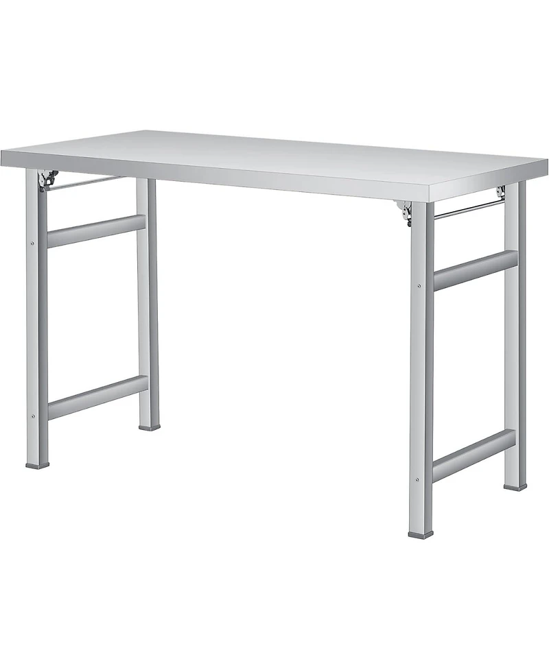 gaomon Stainless Steel Folding Table (48x24 in) - Commercial Work Table for Home, Kitchen, Restaurant, Garage, Camping, Outdoor, 520 Lbs Load