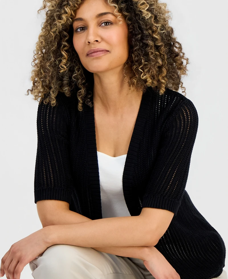 Style & Co Petite Summer Cotton Cardigan, Exclusively at Macy's
