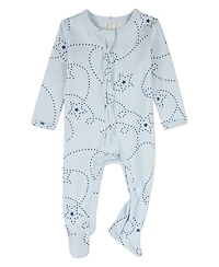 MeMoi Baby Boys "Entangled Stars" 100% Cotton Front-Snap Footie