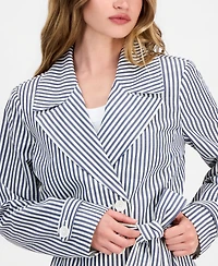Tahari Asl Petite Seersucker Wrap Jacket