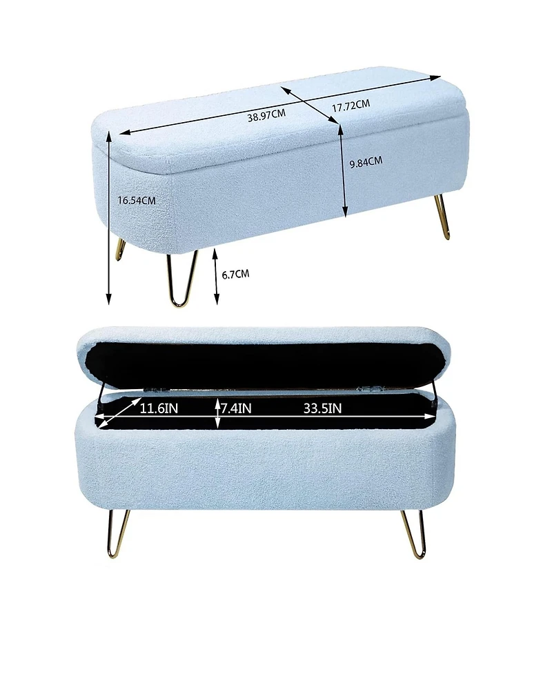 Rainsken Modern Storage Ottoman Bench