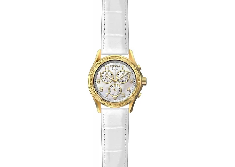 Invicta Women's 12990 Angel Quartz Chronograph Mother of Pearl Dial Watch