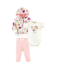 Touched by Nature Baby Girls Natural Cotton Hoodie, Bodysuit or Tee Top
