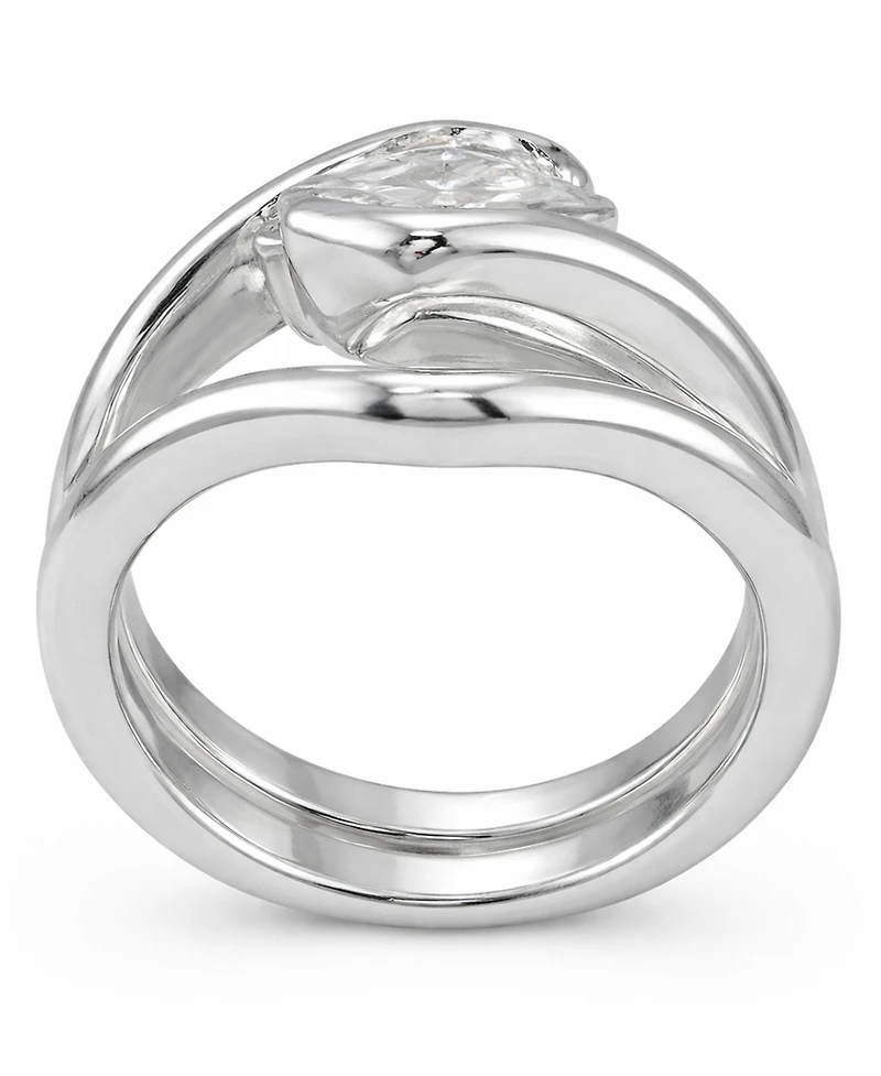 And Now This Clear Cubic Zirconia Stack Ring Set