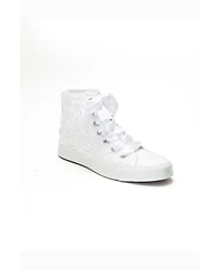 Forever & Always Shoes Women's Isolde Lace High Top Bridal Sneaker