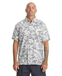 Quiksilver Waterman Men's Short-Sleeve Artisan Reverse Print Shirt