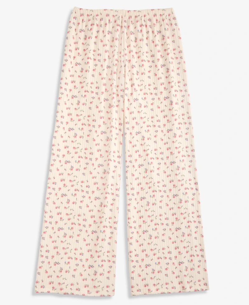 With Jules Girls' 7-16 Printed Lightweight Ribbed Pants