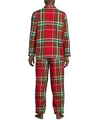 Lands' End Men's Flannel 3 Piece Pajama Set