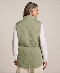 Lands' End Women's Reversible Quilted High Pile Fleece Vest