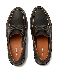 Lands' End Women's Seaport Leather Lace Up Boat Shoes