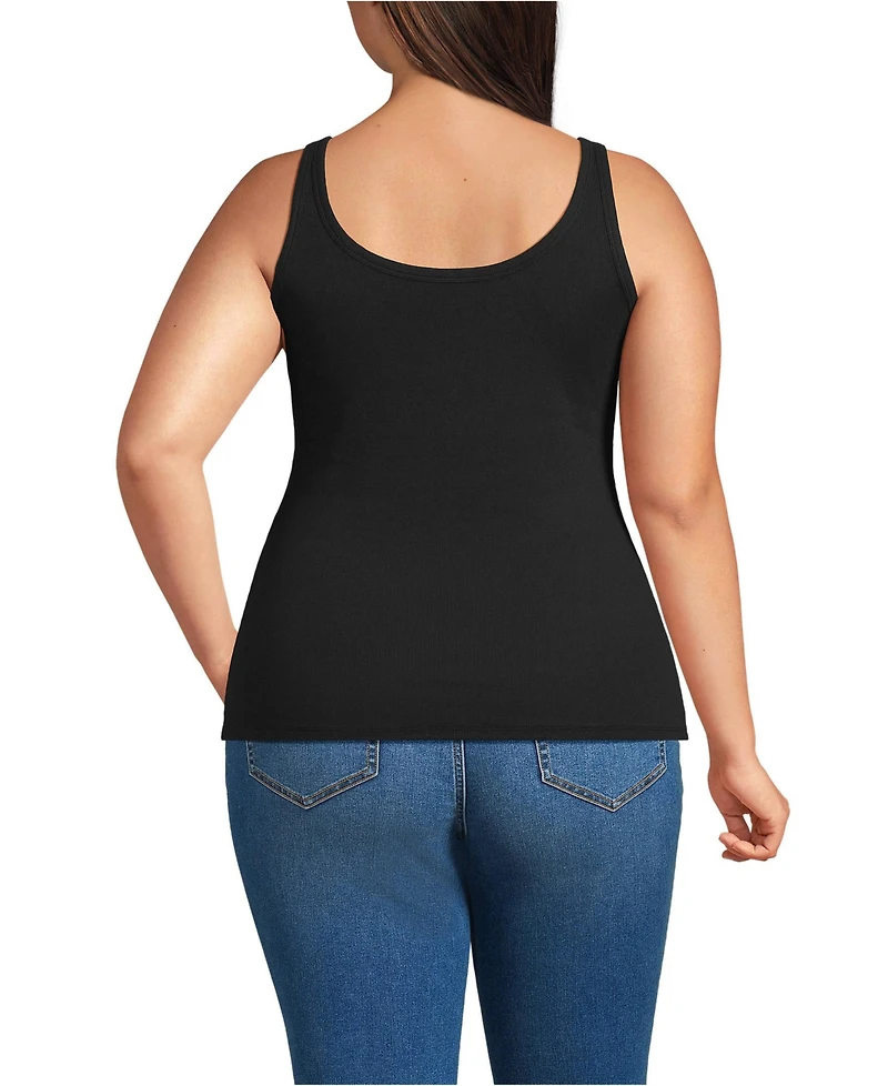 Lands' End Plus Micro Rib Go-To Layering Tank