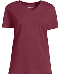 Lands' End Plus Relaxed Supima Cotton V-Neck T-Shirt