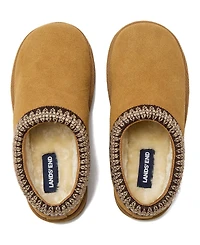 Lands' End Girls Suede Hearth Slippers