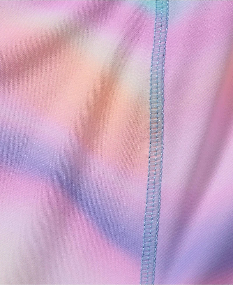 Lands' End Girls Slim Short Sleeve Crew Neck Swim Rash Guard