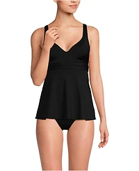 Lands' End Women's Sweetheart Belted Flutter Tankini