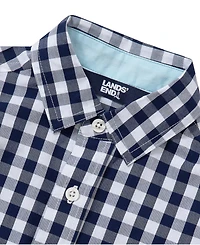Lands' End Girls Short Sleeve Poplin Camp Shirt