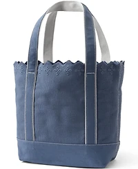 Lands' End Medium Eyelet Canvas Open Top Tote