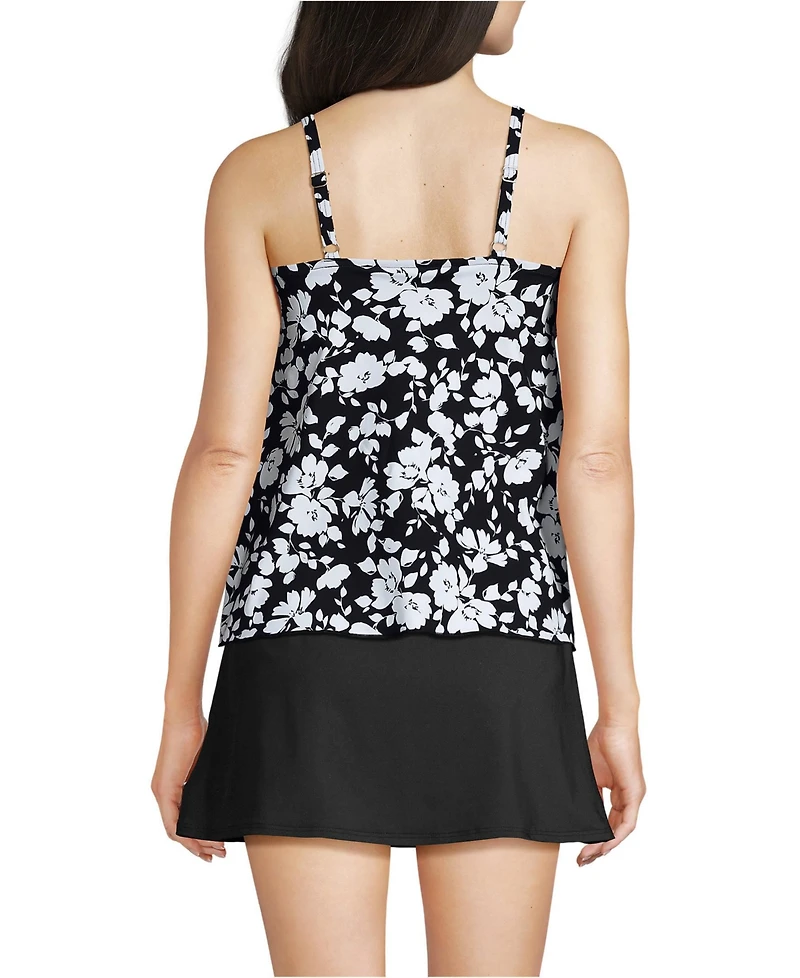 Lands' End Women's D-Cup Tulip Hem Tankini Top