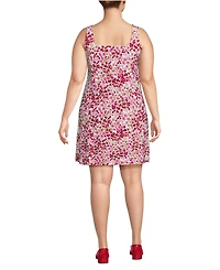 Lands' End Plus Silky Knit Mini Shift Dress