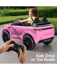 Best Choice Products Kids 24V 2-Seater Licensed Range Rover Ride-On Car w/ Parent Control 132lb Weight Capacity