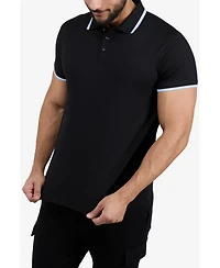 X-Ray Men's Short Sleeve Texture Rib Polo Shirt