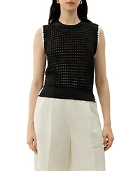 Lilysilk Women's Toscana Pointelle Embroidered Vest