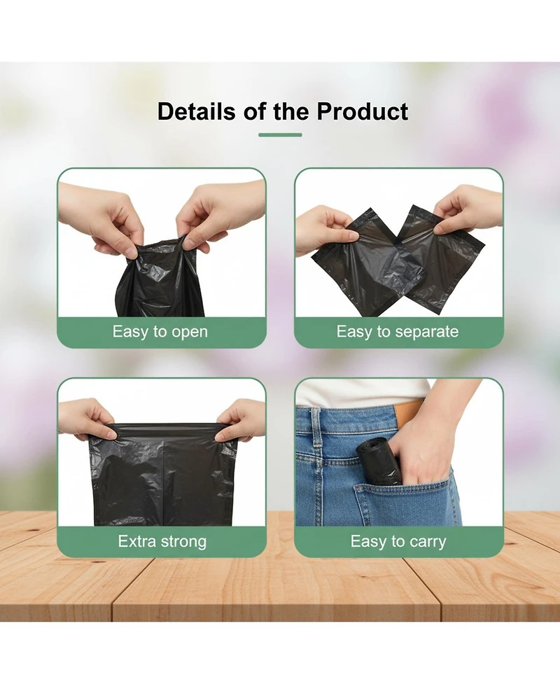 Aronkl Dog Waste Bags Extra Thick Strong Leak-proof