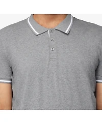 X-Ray Men's Basic Short Sleeve Rib Polo Shirt