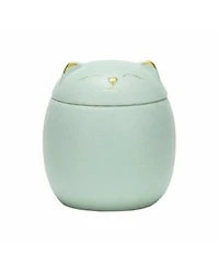 Aronkl Ceramic Jar Embossed Cat Small Candy Dish Sugar Bowl Storage Canister Airtight Seal Lid