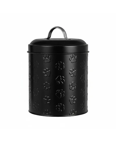 Aronkl Puppy Paws Metal Food Canister 104oz Pet Food Storage Tight Lid Durable Large Capacity Countertop Safe Handwash